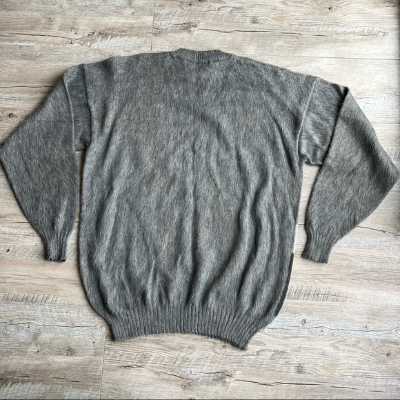 La Perez Alpaca Wool Vintage Sweater Geometric Print - Picture 3 of 7